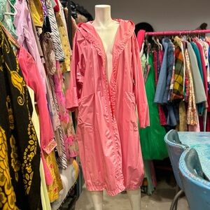 Totes Vibrant Pink Trench Coat